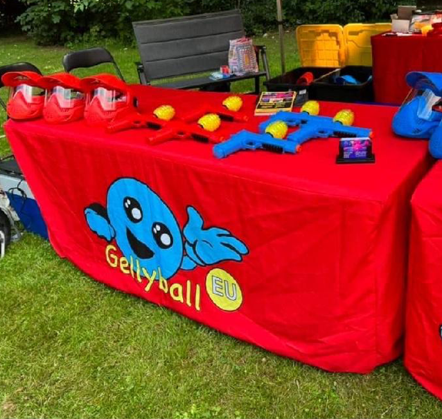 G Mobile Arcade Gellyball equipment setup